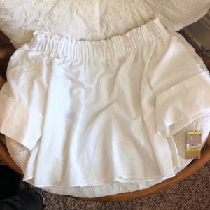 White off the shoulder Rachel Roy top